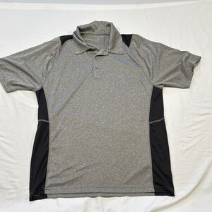 Sport-Tek Black and Gray Performance Polo Shirt